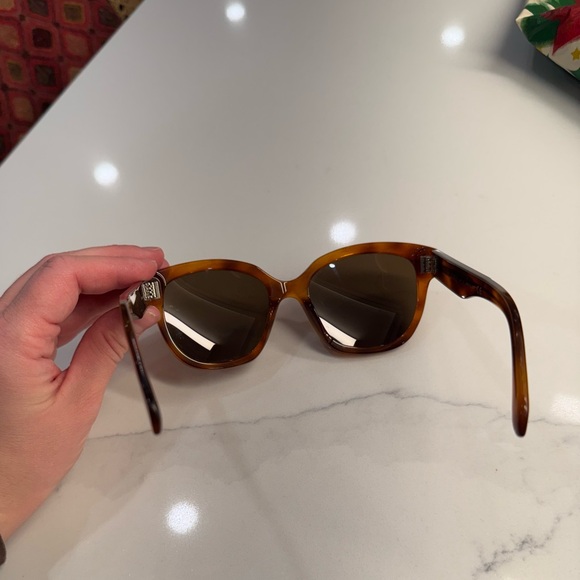 Celine Triomphe Monogram Brown Sunglasses and Black Pouch